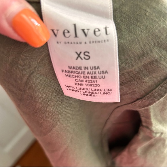 Velvet by Graham & Spencer Linen Shirt XS - Picture 5 of 8